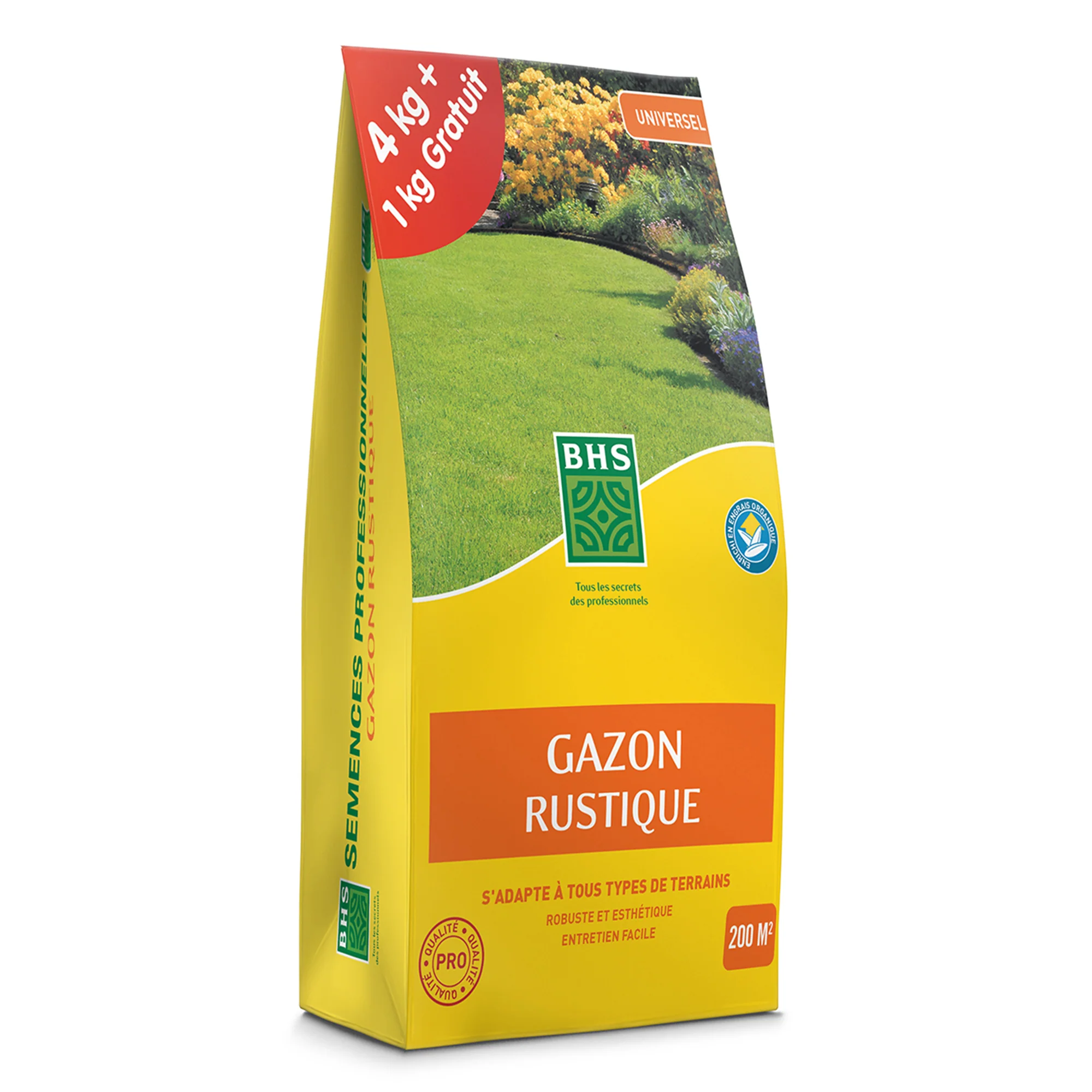 Gazon rustique et engrais- 1 kg, 40m² BHS - Image 2