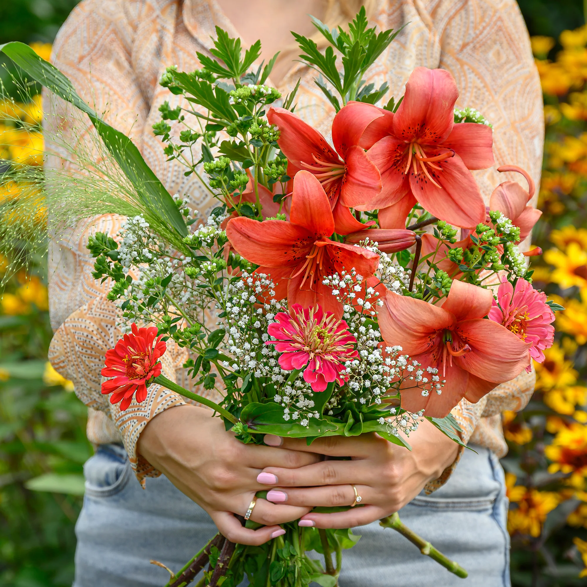 Lis asiatique rouge et mélange de graines de fleurs - Image 2